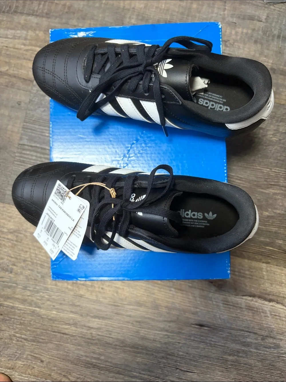 Adidas Black Sneakers with White Three Stripes